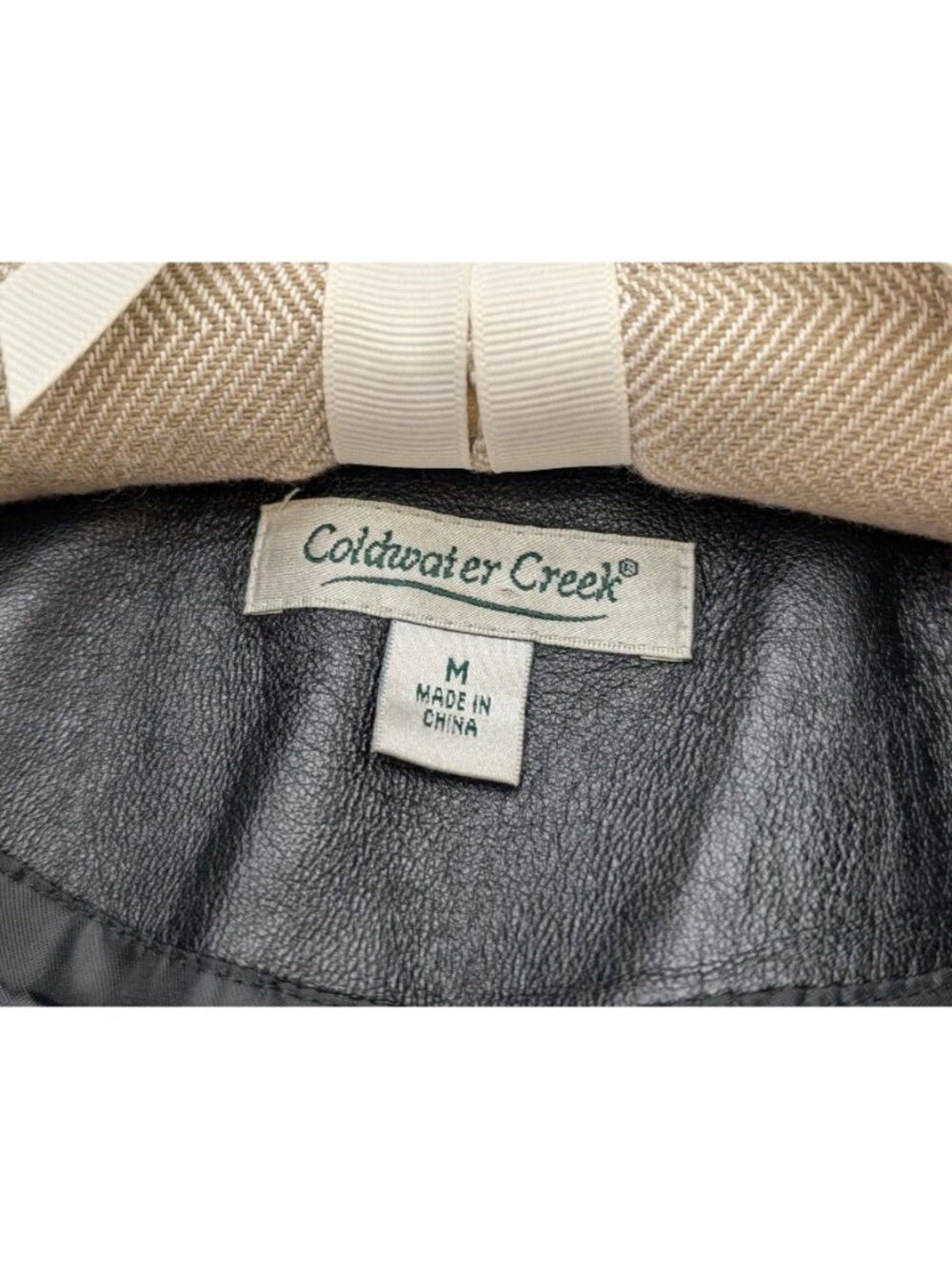 Coldwater Creek Women's Leather Jacket Coat Size M Black - Picture 11 of 11